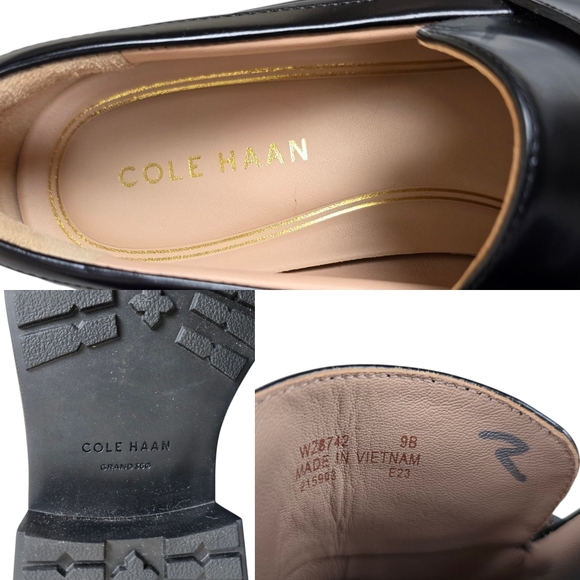 Cole Haan Womens Westerly Black Leather Loafers Shoe Size 9 - Picture 9 of 10